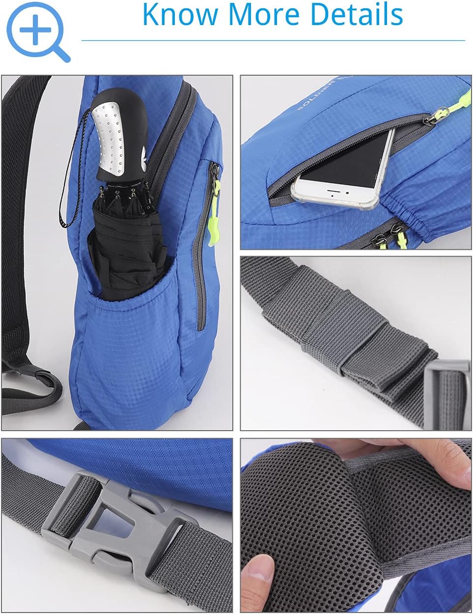 Sling Bag Crossbody Backpack for Men Womens, Chest Bag Backpack, Shoulder bag Gym Cycling Traveling Outdoor Sports