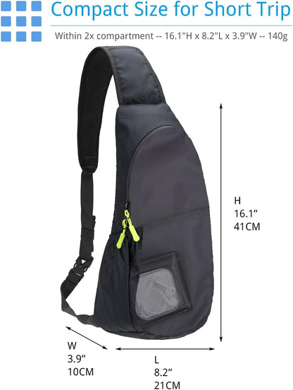 Sling Bag Crossbody Backpack for Men Womens, Chest Bag Backpack, Shoulder bag Gym Cycling Traveling Outdoor Sports