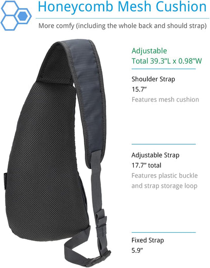 Sling Bag Crossbody Backpack for Men Womens, Chest Bag Backpack, Shoulder bag Gym Cycling Traveling Outdoor Sports