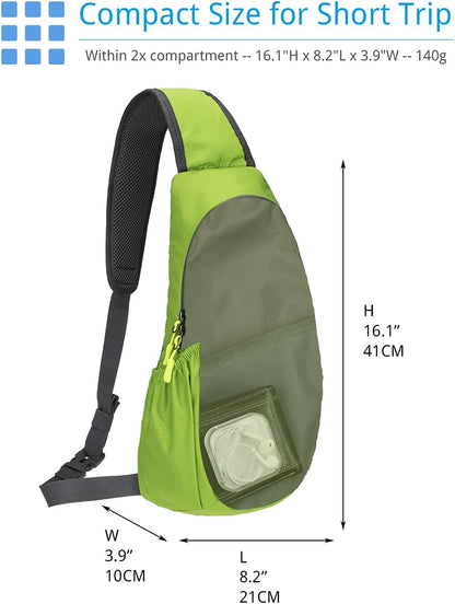Sling Bag Crossbody Backpack for Men Womens, Chest Bag Backpack, Shoulder bag Gym Cycling Traveling Outdoor Sports