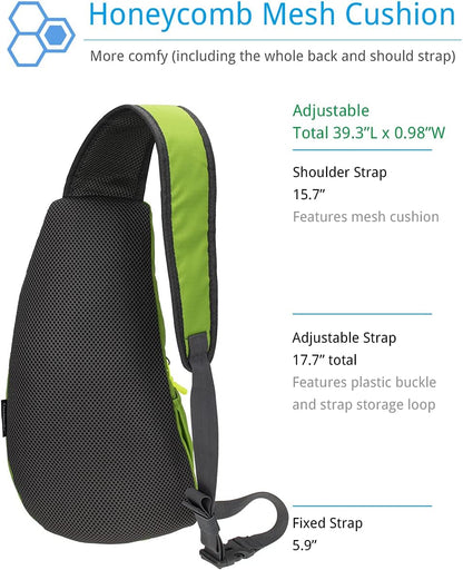 Sling Bag Crossbody Backpack for Men Womens, Chest Bag Backpack, Shoulder bag Gym Cycling Traveling Outdoor Sports