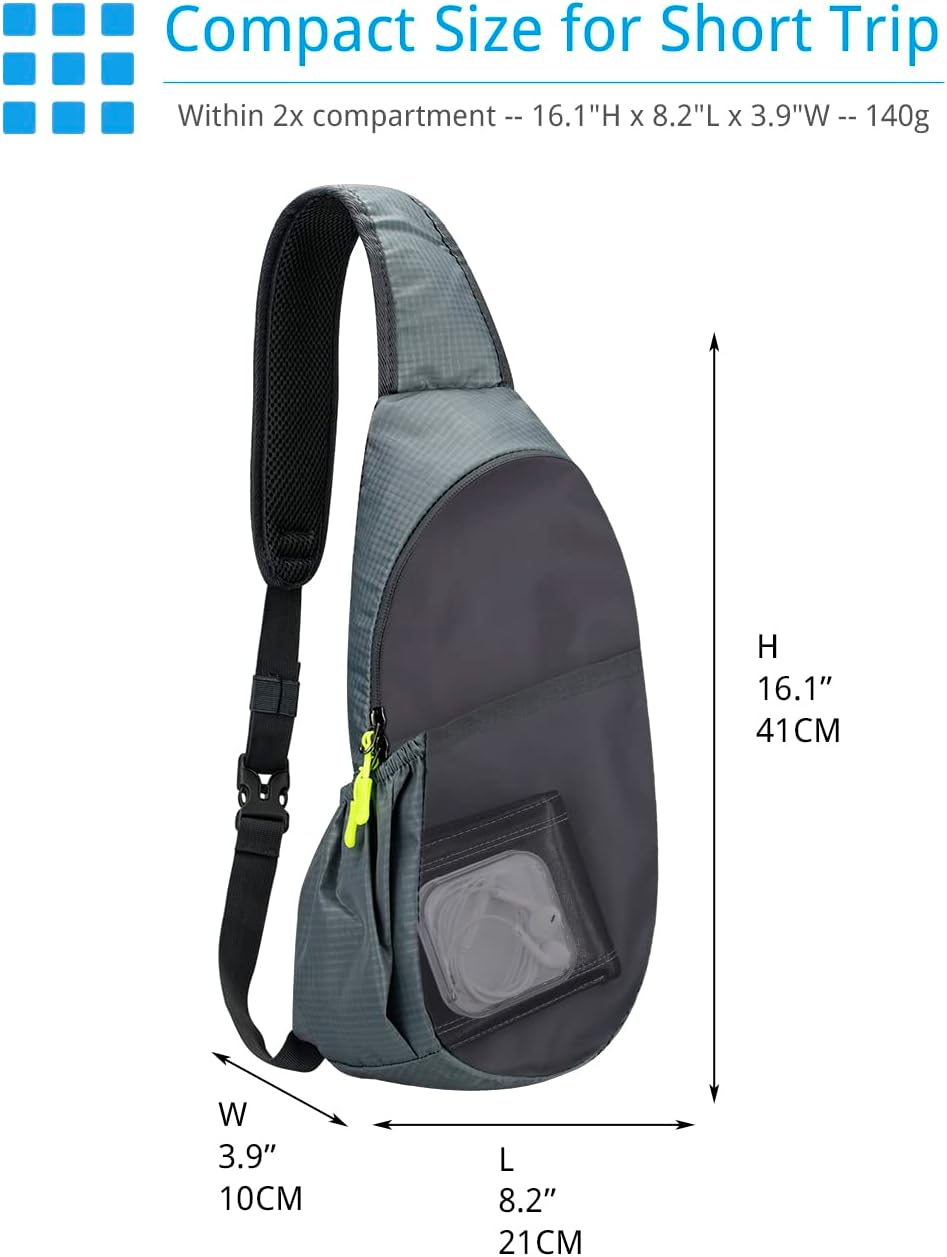Sling Bag Crossbody Backpack for Men Womens, Chest Bag Backpack, Shoulder bag Gym Cycling Traveling Outdoor Sports
