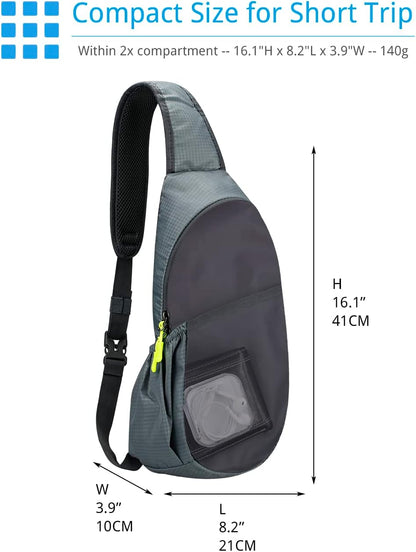 Sling Bag Crossbody Backpack for Men Womens, Chest Bag Backpack, Shoulder bag Gym Cycling Traveling Outdoor Sports