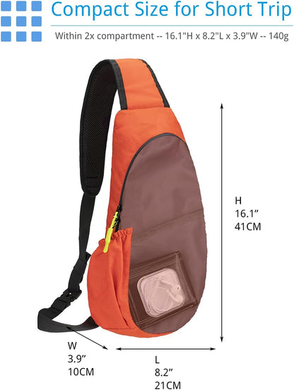 Sling Bag Crossbody Backpack for Men Womens, Chest Bag Backpack, Shoulder bag Gym Cycling Traveling Outdoor Sports
