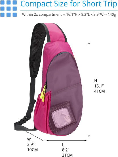 Sling Bag Crossbody Backpack for Men Womens, Chest Bag Backpack, Shoulder bag Gym Cycling Traveling Outdoor Sports