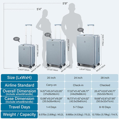 20 Inch Carry on Luggage 22x14x9 Airline Approved Hard Shell Suitcases with Wheels, Top Opening Expandable Carry on Luggage with Cup Holder Small Rolling Suitcase with Lock, Pink