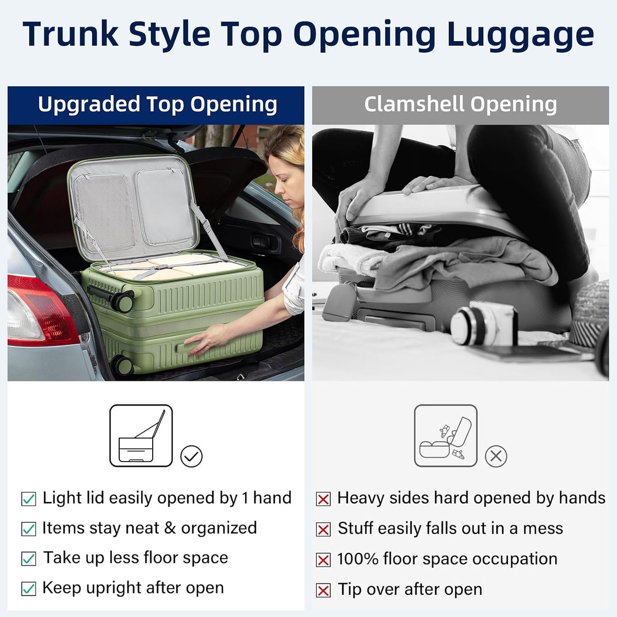 20 Inch Carry on Luggage 22x14x9 Airline Approved Hard Shell Suitcases with Wheels, Top Opening Expandable Carry on Luggage with Cup Holder Small Rolling Suitcase with Lock, Pink