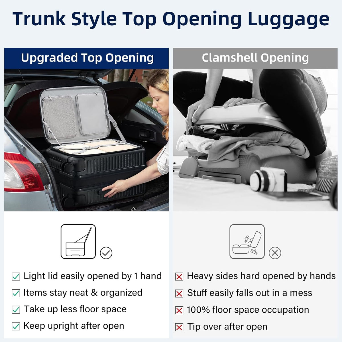 20 Inch Carry on Luggage 22x14x9 Airline Approved Hard Shell Suitcases with Wheels, Top Opening Expandable Carry on Luggage with Cup Holder Small Rolling Suitcase with Lock, Pink