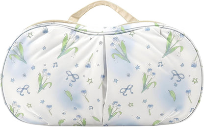 Bra and Underwear Travel Organizer Bag – Portable Bra Storage Case, Compression Packing Cubes for Travel, Waterproof Luggage Organizer for Women, Suitcase (Beige)