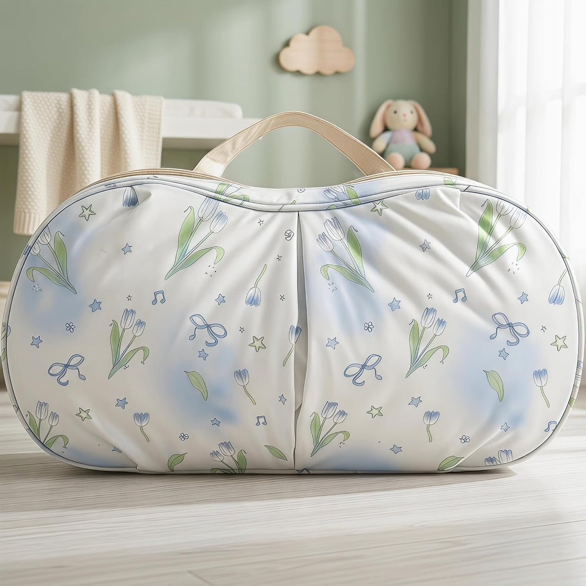 Bra and Underwear Travel Organizer Bag – Portable Bra Storage Case, Compression Packing Cubes for Travel, Waterproof Luggage Organizer for Women, Suitcase (Beige)