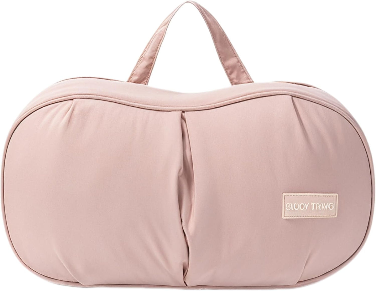 Bra and Underwear Travel Organizer Bag – Portable Bra Storage Case, Compression Packing Cubes for Travel, Waterproof Luggage Organizer for Women, Suitcase (Beige)