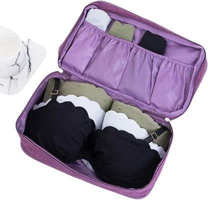 Travel Bra Underwaer Organizer, Bra and Underwear Organizer Travel Bag Large Capacity Travel Bra Organizer Travel Underwear Organizer for Underwear Women Travel(purple)