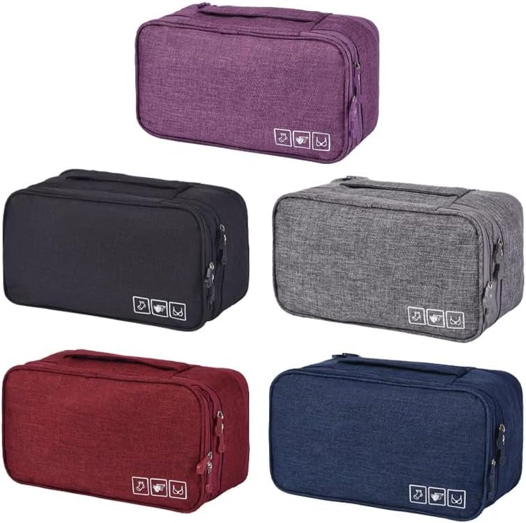 Travel Bra Underwaer Organizer, Bra and Underwear Organizer Travel Bag Large Capacity Travel Bra Organizer Travel Underwear Organizer for Underwear Women Travel(purple)