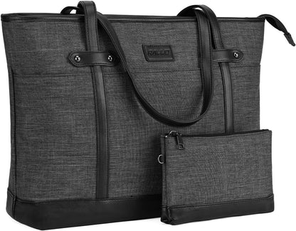 Laptop Tote Bag for Women, Water Resistant 15.6 Inch Computer Handbag Purse Teacher Bag With Portable Small Pouch