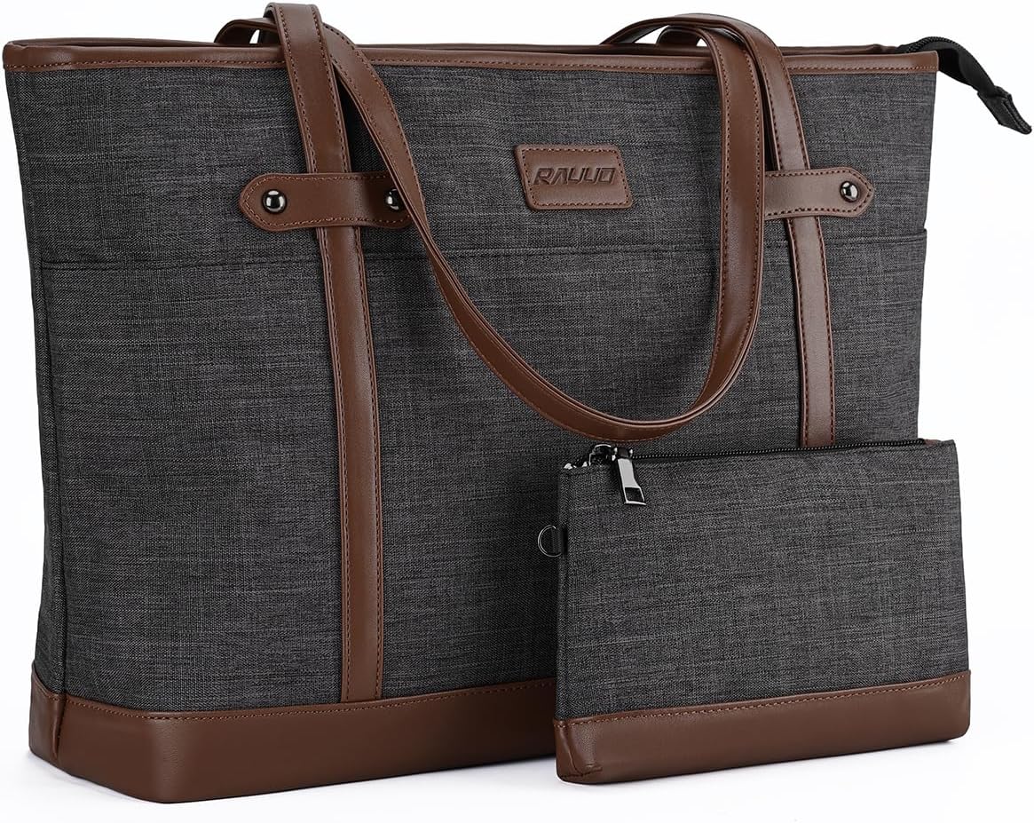 Laptop Tote Bag for Women, Water Resistant 15.6 Inch Computer Handbag Purse Teacher Bag With Portable Small Pouch