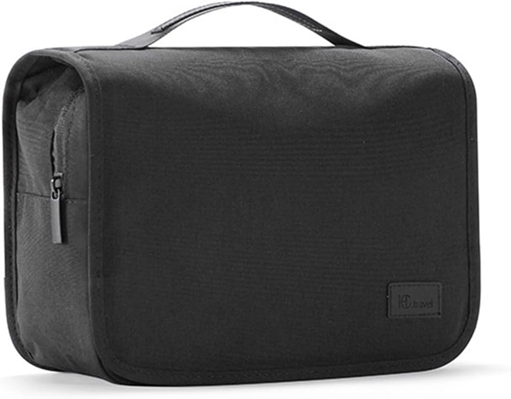 Hanging Travel Toiletry Bag Women's Cosmetic Organizer Makeup Pouch Men's Shaving Kits With Handle (Yellow Lemon)