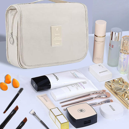 Hanging Travel Toiletry Bag Women's Cosmetic Organizer Makeup Pouch Men's Shaving Kits With Handle (Yellow Lemon)