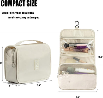 Hanging Travel Toiletry Bag Women's Cosmetic Organizer Makeup Pouch Men's Shaving Kits With Handle (Yellow Lemon)