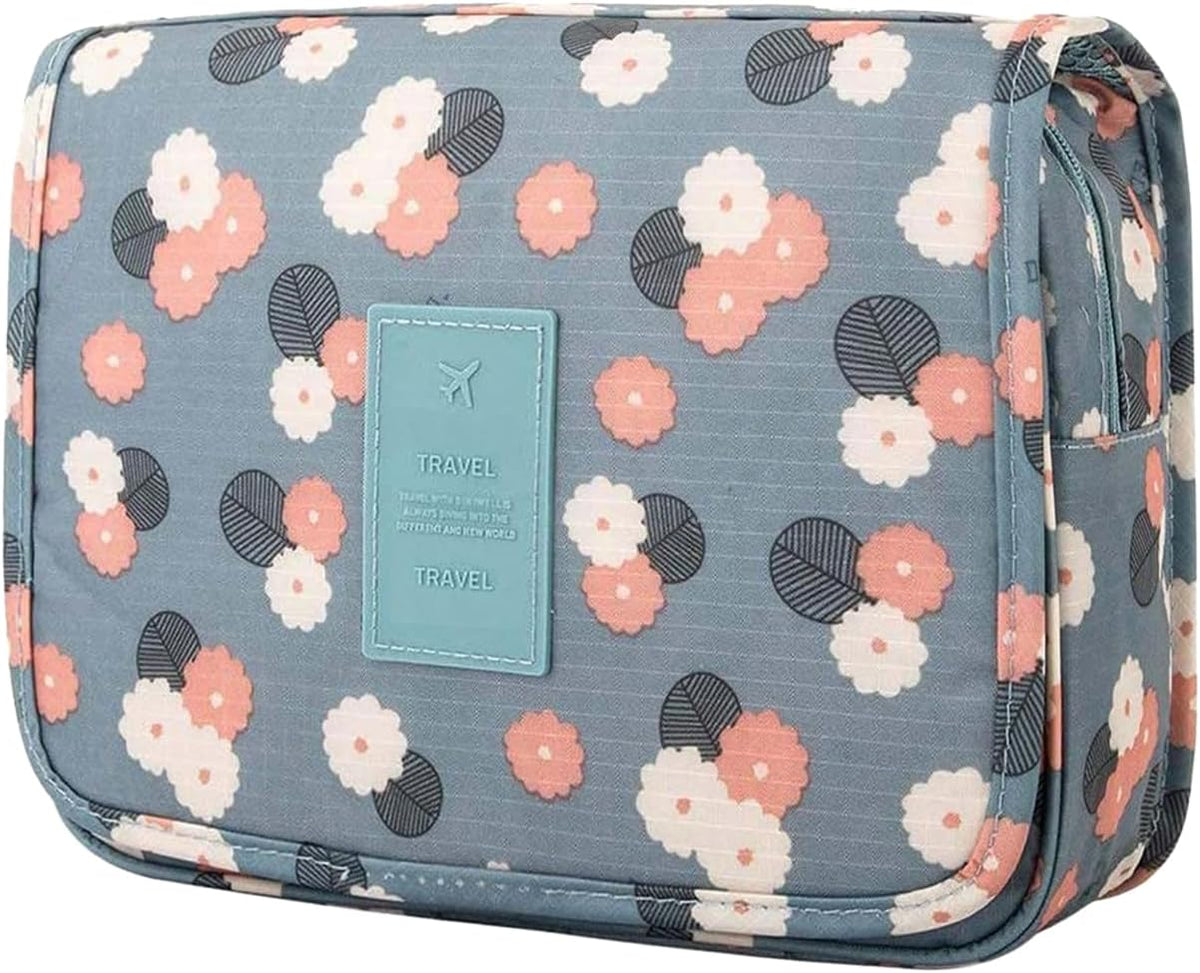 Hanging Travel Toiletry Bag Women's Cosmetic Organizer Makeup Pouch Men's Shaving Kits With Handle (Yellow Lemon)