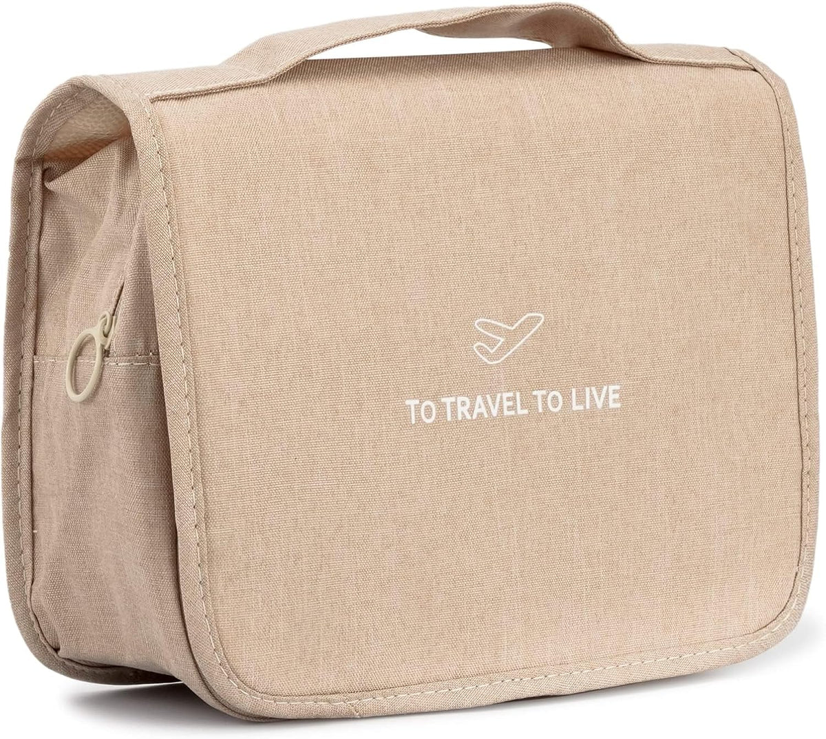 Hanging Travel Toiletry Bag Women's Cosmetic Organizer Makeup Pouch Men's Shaving Kits With Handle (Yellow Lemon)
