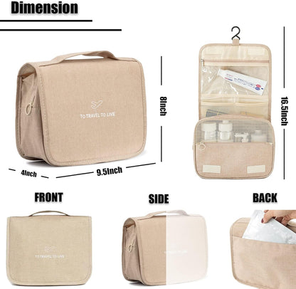 Hanging Travel Toiletry Bag Women's Cosmetic Organizer Makeup Pouch Men's Shaving Kits With Handle (Yellow Lemon)