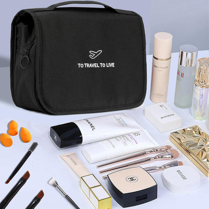 Hanging Travel Toiletry Bag Women's Cosmetic Organizer Makeup Pouch Men's Shaving Kits With Handle (Yellow Lemon)