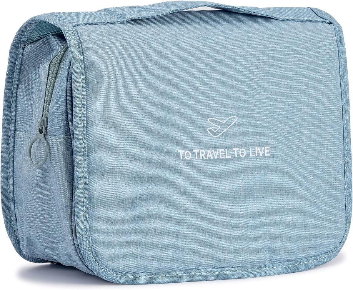 Hanging Travel Toiletry Bag Women's Cosmetic Organizer Makeup Pouch Men's Shaving Kits With Handle (Yellow Lemon)