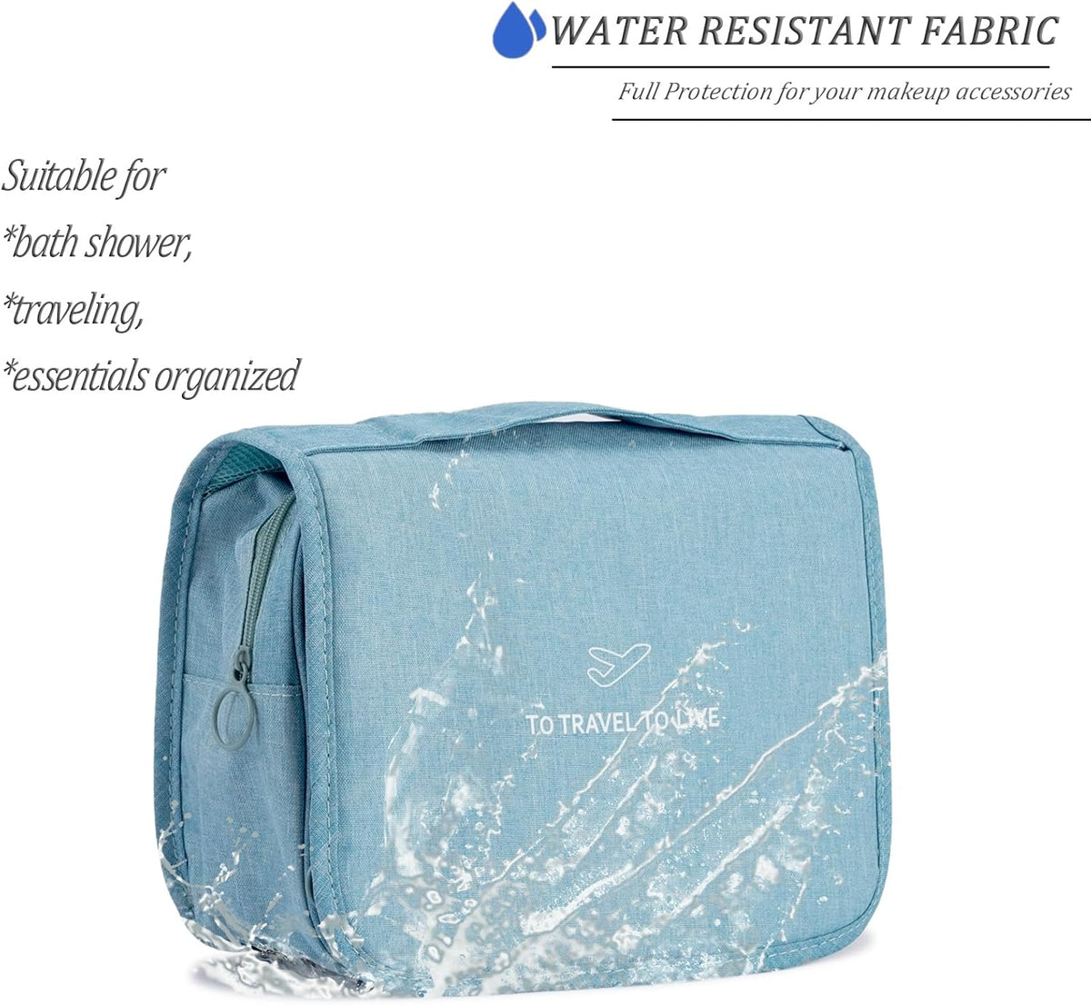 Hanging Travel Toiletry Bag Women's Cosmetic Organizer Makeup Pouch Men's Shaving Kits With Handle (Yellow Lemon)