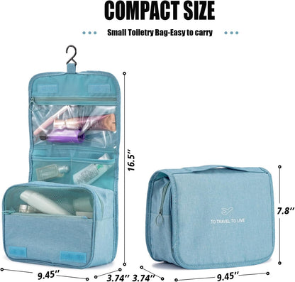 Hanging Travel Toiletry Bag Women's Cosmetic Organizer Makeup Pouch Men's Shaving Kits With Handle (Yellow Lemon)