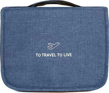 Hanging Travel Toiletry Bag Women's Cosmetic Organizer Makeup Pouch Men's Shaving Kits With Handle (Yellow Lemon)