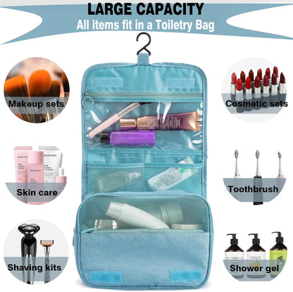 Hanging Travel Toiletry Bag Women's Cosmetic Organizer Makeup Pouch Men's Shaving Kits With Handle (Yellow Lemon)