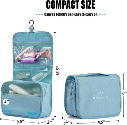 Hanging Travel Toiletry Bag Women's Cosmetic Organizer Makeup Pouch Men's Shaving Kits With Handle (Yellow Lemon)