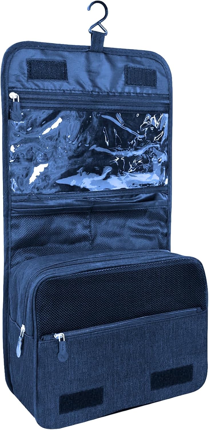 Hanging Travel Toiletry Bag Women's Cosmetic Organizer Makeup Pouch Men's Shaving Kits With Handle (Yellow Lemon)