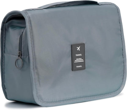 Hanging Travel Toiletry Bag Women's Cosmetic Organizer Makeup Pouch Men's Shaving Kits With Handle (Yellow Lemon)