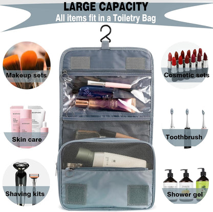 Hanging Travel Toiletry Bag Women's Cosmetic Organizer Makeup Pouch Men's Shaving Kits With Handle (Yellow Lemon)