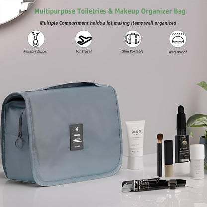 Hanging Travel Toiletry Bag Women's Cosmetic Organizer Makeup Pouch Men's Shaving Kits With Handle (Yellow Lemon)