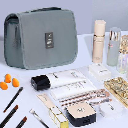 Hanging Travel Toiletry Bag Women's Cosmetic Organizer Makeup Pouch Men's Shaving Kits With Handle (Yellow Lemon)