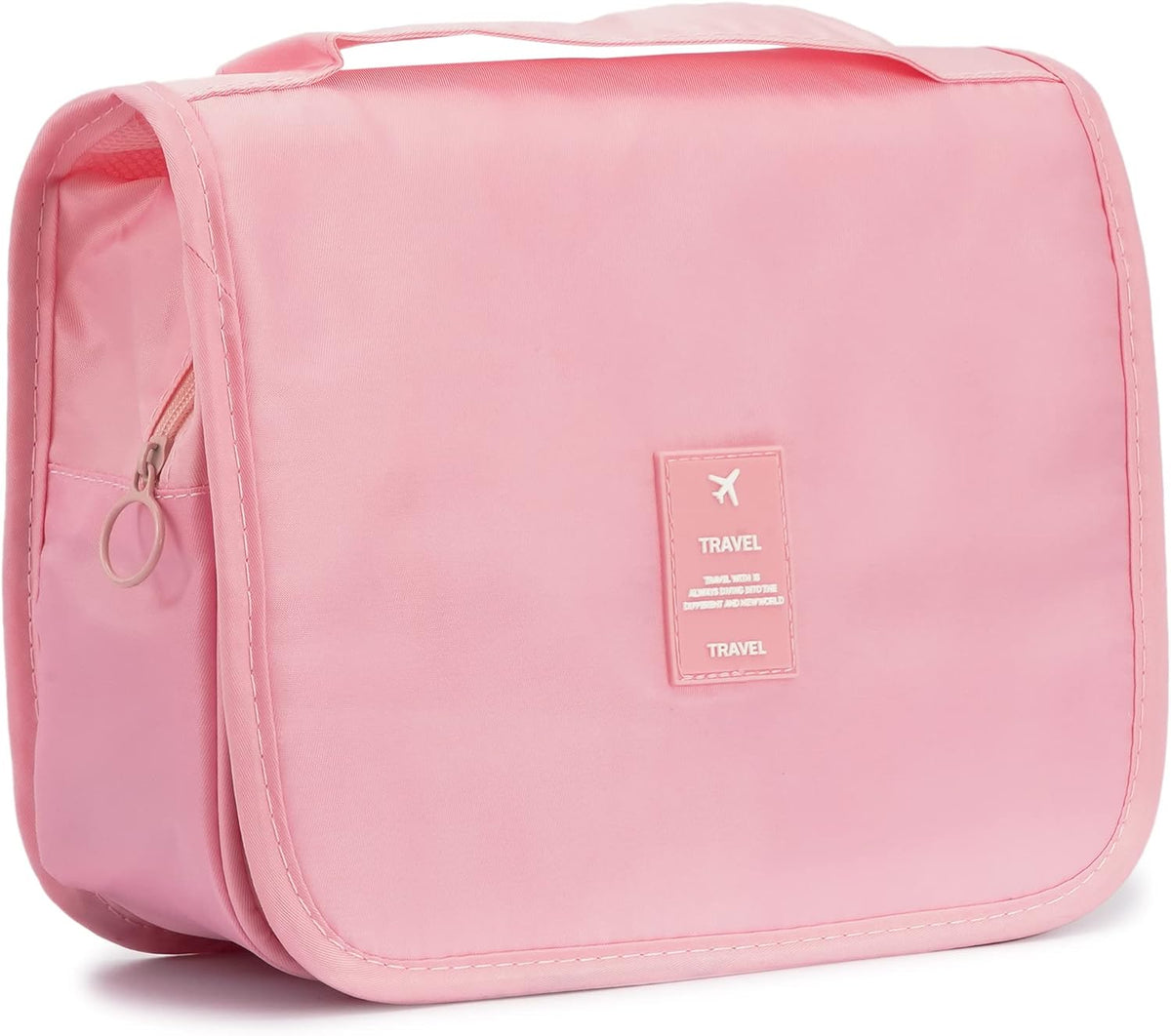 Hanging Travel Toiletry Bag Women's Cosmetic Organizer Makeup Pouch Men's Shaving Kits With Handle (Yellow Lemon)