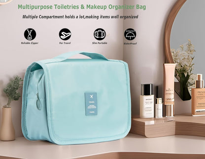 Hanging Travel Toiletry Bag Women's Cosmetic Organizer Makeup Pouch Men's Shaving Kits With Handle (Yellow Lemon)