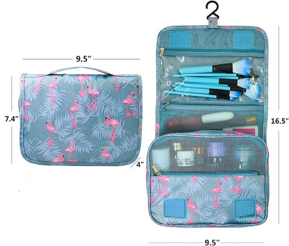 Hanging Travel Toiletry Bag Women's Cosmetic Organizer Makeup Pouch Men's Shaving Kits With Handle (Yellow Lemon)