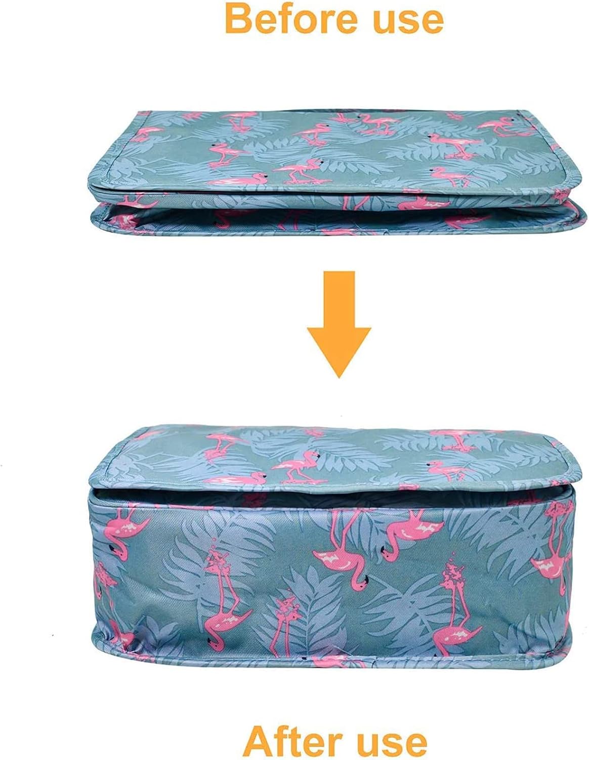 Hanging Travel Toiletry Bag Women's Cosmetic Organizer Makeup Pouch Men's Shaving Kits With Handle (Yellow Lemon)