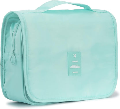 Hanging Travel Toiletry Bag Women's Cosmetic Organizer Makeup Pouch Men's Shaving Kits With Handle (Yellow Lemon)