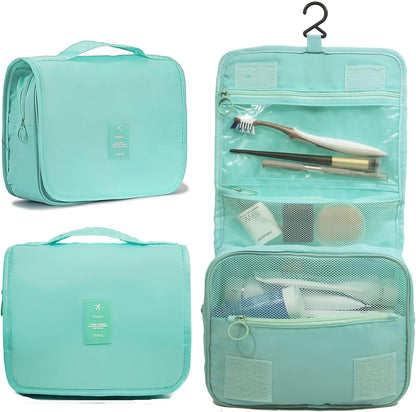Hanging Travel Toiletry Bag Women's Cosmetic Organizer Makeup Pouch Men's Shaving Kits With Handle (Yellow Lemon)