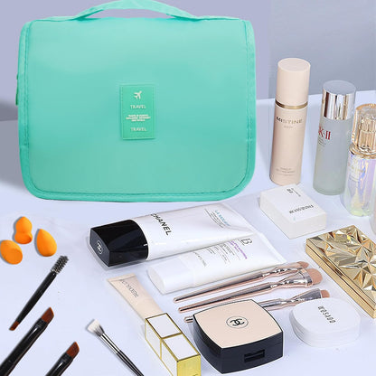 Hanging Travel Toiletry Bag Women's Cosmetic Organizer Makeup Pouch Men's Shaving Kits With Handle (Yellow Lemon)