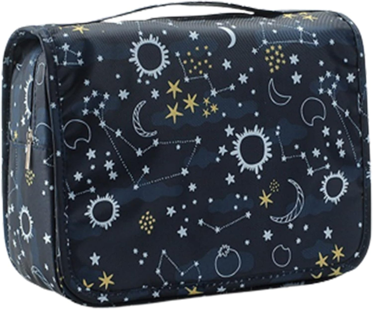 Hanging Travel Toiletry Bag Women's Cosmetic Organizer Makeup Pouch Men's Shaving Kits With Handle (Yellow Lemon)