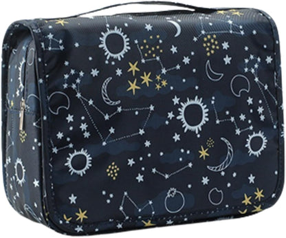 Hanging Travel Toiletry Bag Women's Cosmetic Organizer Makeup Pouch Men's Shaving Kits With Handle (Yellow Lemon)