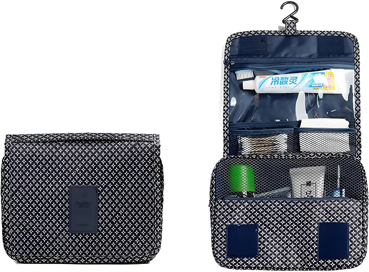 Hanging Travel Toiletry Bag Women's Cosmetic Organizer Makeup Pouch Men's Shaving Kits With Handle (Yellow Lemon)