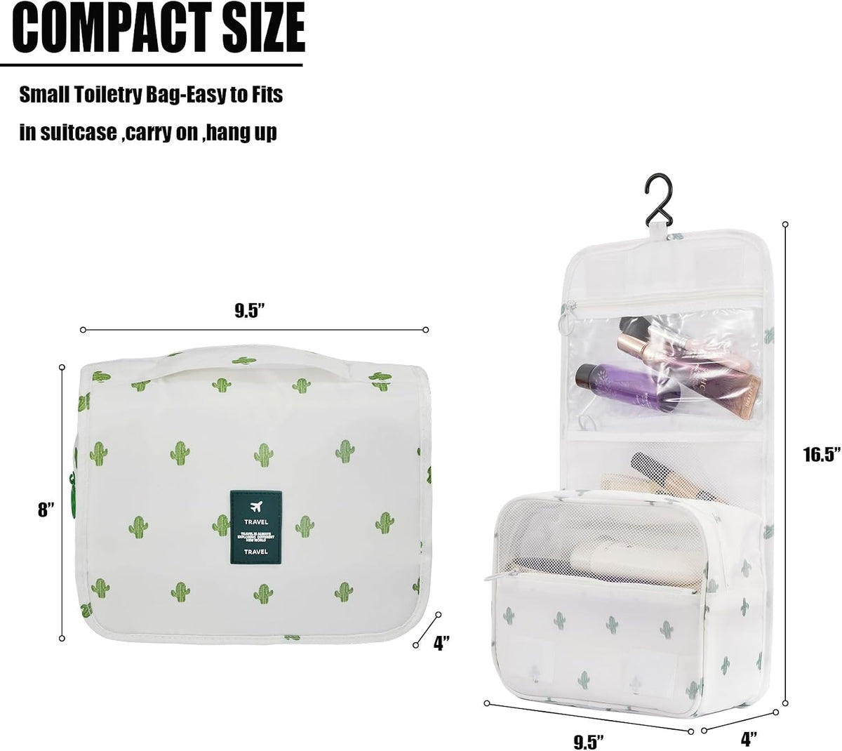 Hanging Travel Toiletry Bag Women's Cosmetic Organizer Makeup Pouch Men's Shaving Kits With Handle (Yellow Lemon)