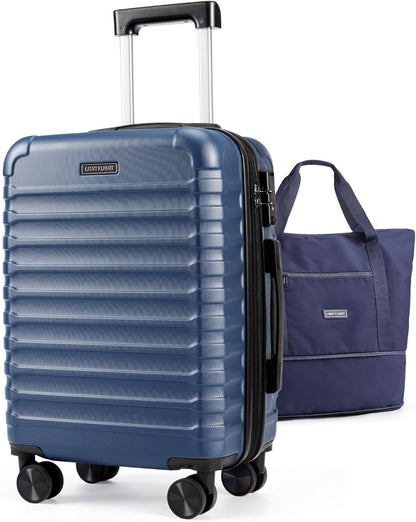 Luggage Sets, Carry On Luggage 22x14x9 Airline Approved, Carry On Travel Bag Suitcases with Wheels, Expandable Hardside Lightweight Rolling with TSA Lock 2-Piece Set (DB/20),Royal Blue