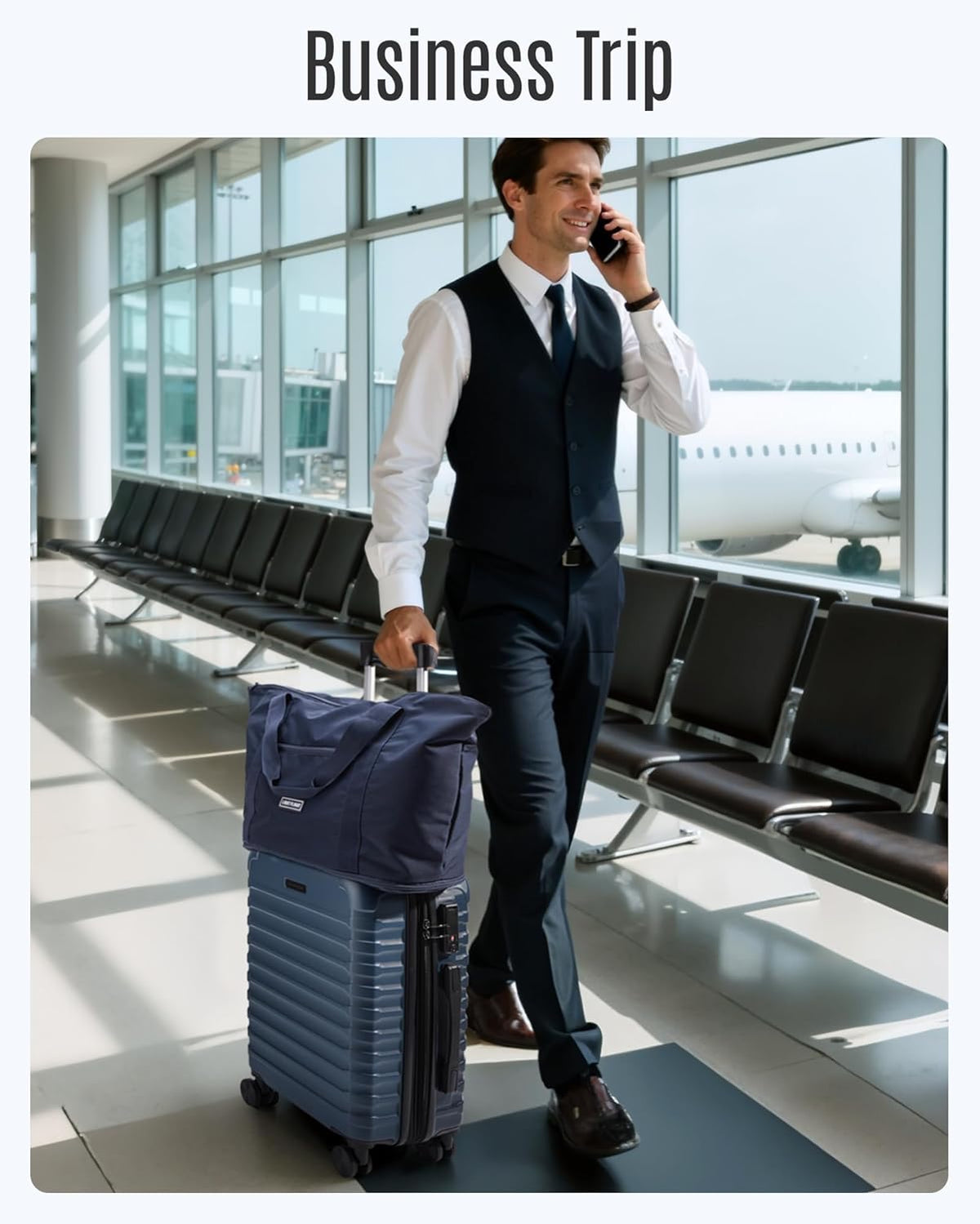Luggage Sets, Carry On Luggage 22x14x9 Airline Approved, Carry On Travel Bag Suitcases with Wheels, Expandable Hardside Lightweight Rolling with TSA Lock 2-Piece Set (DB/20),Royal Blue